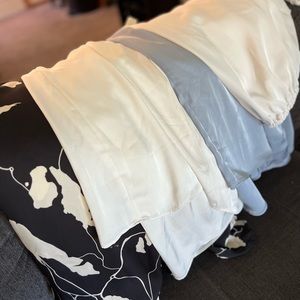 Four H&M Blouses | Women’s L | Black+White, Light Blue, White